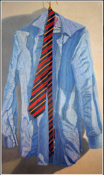 Bob Stickloon的条纹衬衫和领带